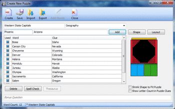 Crossword Construction Kit screenshot 3