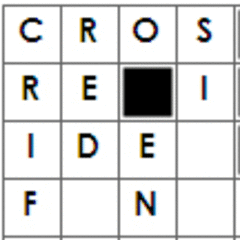 Crossword flash component screenshot