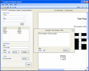 Crossword Publisher screenshot