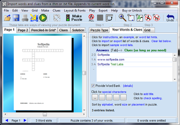 Crossword Weaver screenshot