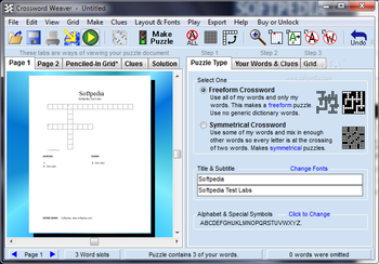 Crossword Weaver screenshot 2