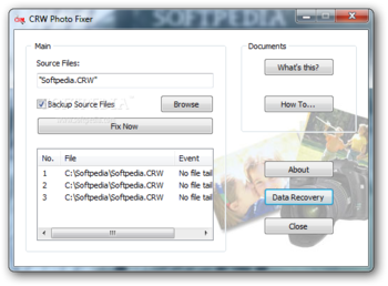 CRW Photo Fixer screenshot
