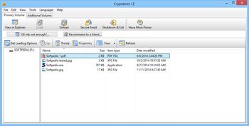 Cryptainer LE screenshot