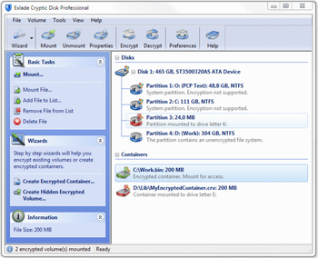 Cryptic Disk Professional Edition screenshot