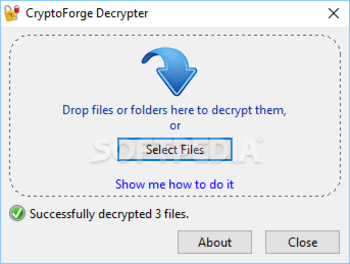 CryptoForge Decrypter screenshot