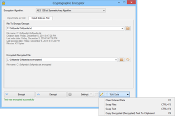 Cryptographic Encryptor screenshot 4