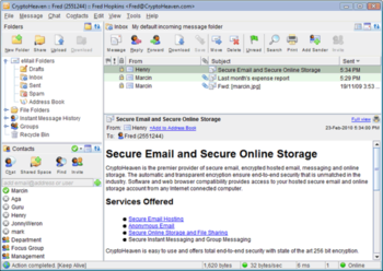 CryptoHeaven Secure Email Hosting screenshot 2