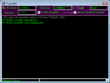 CryptoIRC screenshot