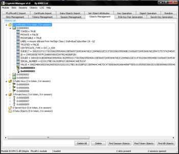 Cryptoki manager  screenshot 2
