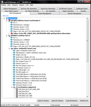 Cryptoki manager  screenshot 3