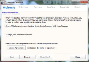 Cryptomax CleanUSB screenshot