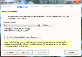 Cryptomax CleanUSB screenshot 2