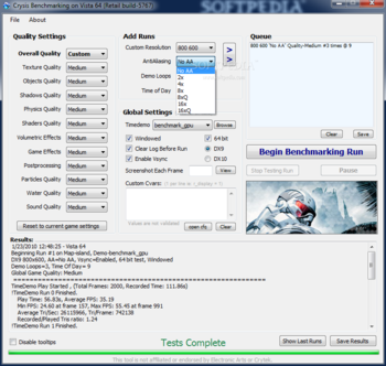 Crysis Benchmark Tool screenshot 3