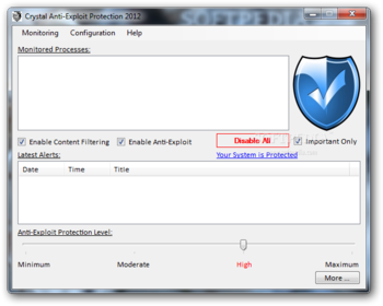 Crystal Anti-Exploit Protection screenshot