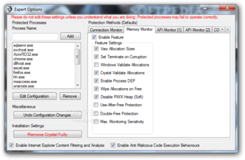 Crystal Anti-Exploit Protection screenshot 4