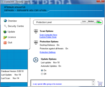 Crystal AntiVirus screenshot 2