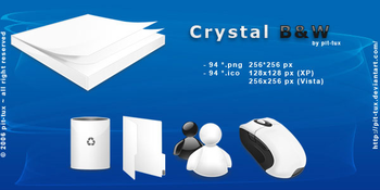 Crystal B and W Icon-Pack screenshot