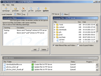 Crystal SiteUpdater screenshot 2