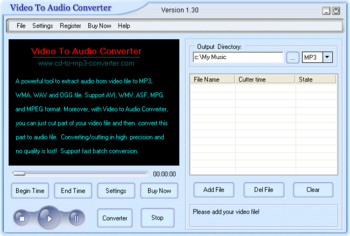 Crystal Video To Audio Converter screenshot 2