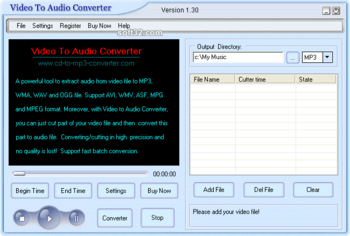 Crystal Video To Audio Converter screenshot 3