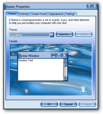 CrystalBlue XP Theme screenshot 2