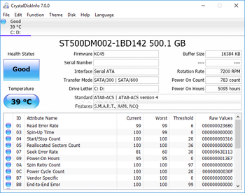 CrystalDiskInfo screenshot