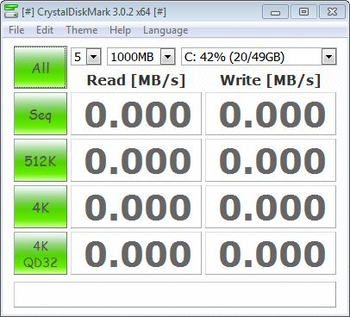 CrystalDiskMark Portable screenshot