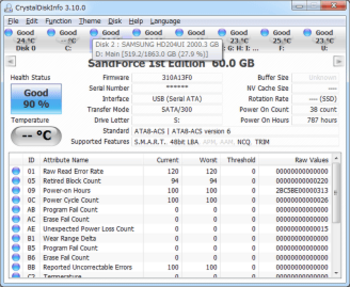 CrystalDiskMark Portable screenshot
