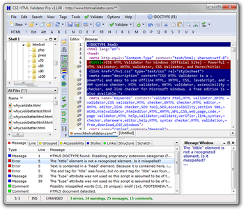 CSE HTML Validator Pro screenshot 2