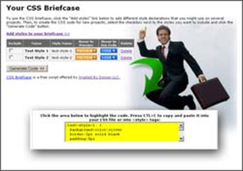 CSS Briefcase screenshot