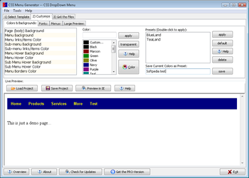 CSS Menu Generator screenshot 2