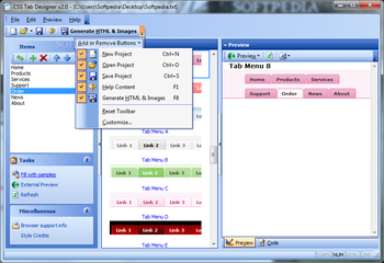 CSS Tab Designer screenshot 2