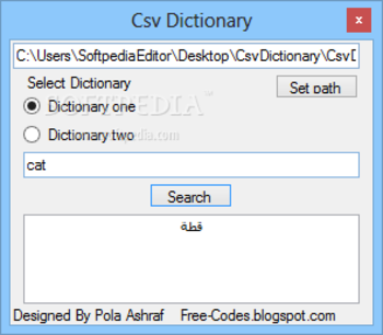 CSV Dictionary screenshot