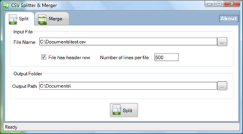 CSV Splitter & Merger screenshot