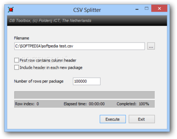 CSV Splitter screenshot