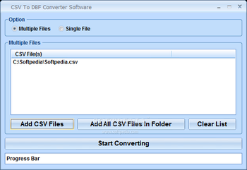 CSV To DBF Converter Software screenshot