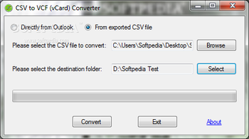 CSV to VCF (vCard) Converter screenshot