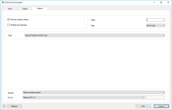 CSV to XLS screenshot 3