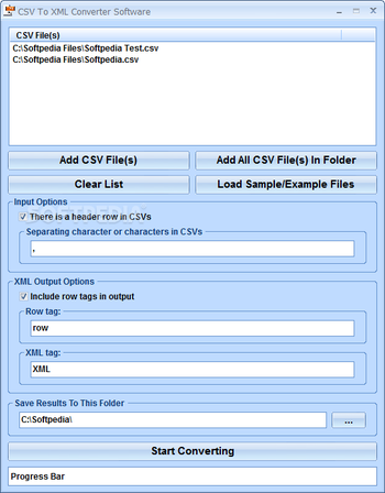 CSV To XML Converter Software screenshot