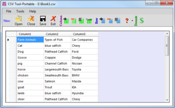 CSV Tool screenshot