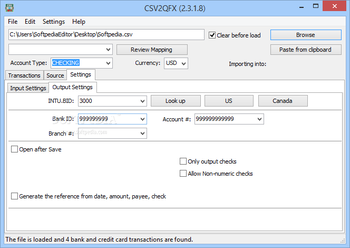 CSV2QFX screenshot 3