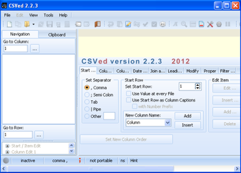 CSVed Portable screenshot