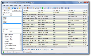 CSVed screenshot