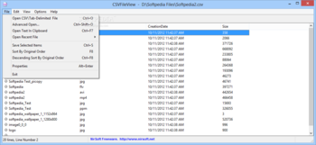 CSVFileView screenshot 2