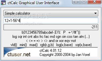 ctCalc screenshot