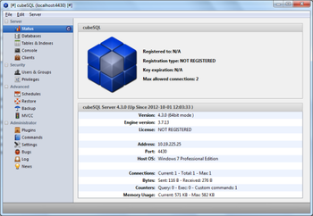 cubeSQL  screenshot