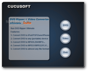 Cucusoft DVD Ripper+Video Converter Ultimate Suite screenshot