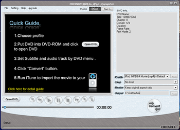 Cucusoft DVD to iPod Converter screenshot