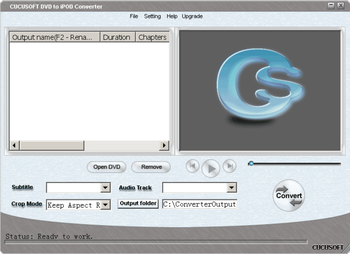 Cucusoft DVD to iPod Converter for PC screenshot