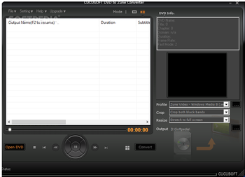 Cucusoft DVD to Zune Converter screenshot